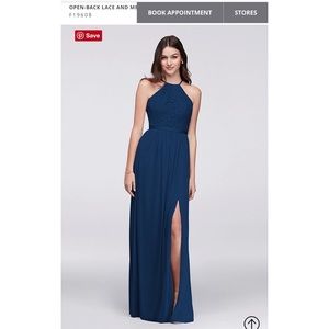 Navy Marine Blue Lace Dress